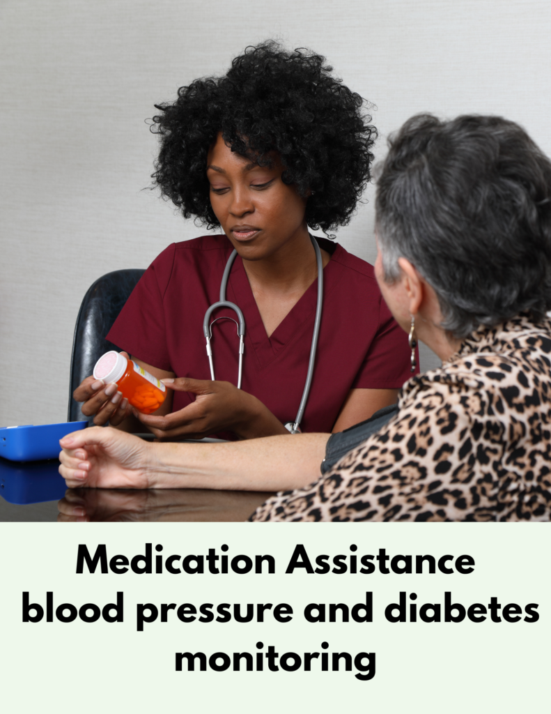 Grandmere Health staff nurse assisting with patient medication.